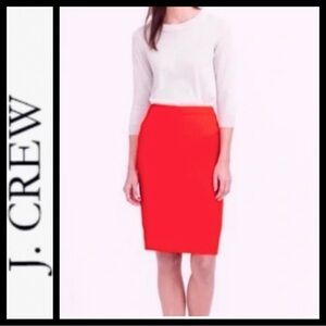 NWT J. Crew Double Serge Cotton Pencil Skirt